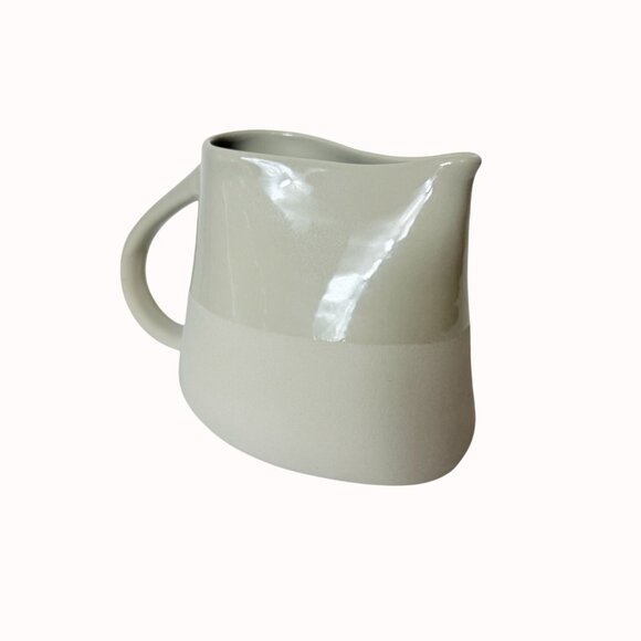 Jars France Modern Farmhouse Pitcher Two Tone Rustic Kitchen Minimalist Stonewar - Picture 2 of 15